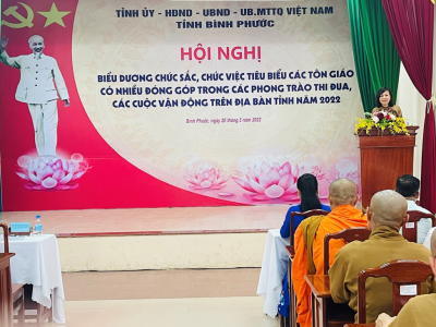 Hội nghị biểu dương chức sắc, chức việc tiêu biểu các tôn giáo trên địa bàn tỉnh Bình Phước năm 2022