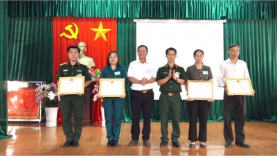 Hội thi cán bộ giảng dạy chính trị giỏi trong lực lượng vũ trang huyện Bù Đốp năm 2023