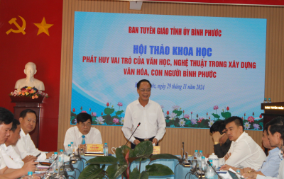 Quan tâm, coi trọng vai trò quan trọng của văn học, nghệ thuật trong xây dựng văn hóa, con người Bình Phước