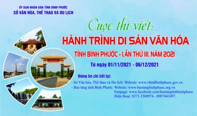 Phát động cuộc thi “Hành trình di sản văn hóa tỉnh Bình Phước” lần thứ III, năm 2021