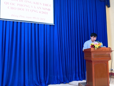 Đồng Phú: Khai giảng lớp Bồi dưỡng  kiến thức Quốc phòng và An ninh cho đối tượng 4 năm 2021