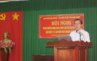 Tuyên truyền, phổ biến chính sách, pháp luật về bảo hiểm tại xã Lộc Quang