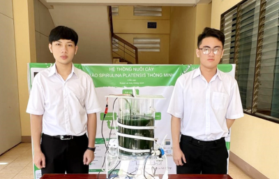 Dự án “Hệ thống nuôi cấy tảo Spirulina Platensis thông minh” của học sinh Bình Phước đoạt giải khoa học kỹ thuật cấp quốc gia