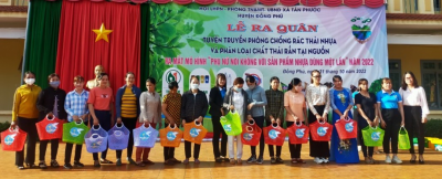 Đồng Phú ra quân tuyên truyền phòng chống rác thải nhựa và phân loại chất thải rắn tại nguồn