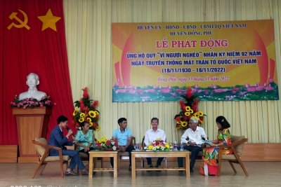 Đồng Phú phát động ủng hộ “Quỹ vì người nghèo” năm 2022