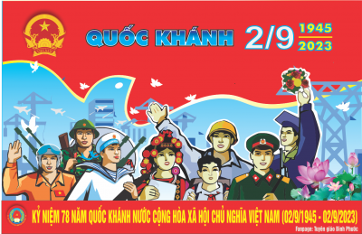 Khẩu hiệu tuyên truyền kỷ niệm 78 năm Quốc khánh nước Cộng hòa xã hội chủ nghĩa Việt Nam (02/9/1945 - 02/9/2023)