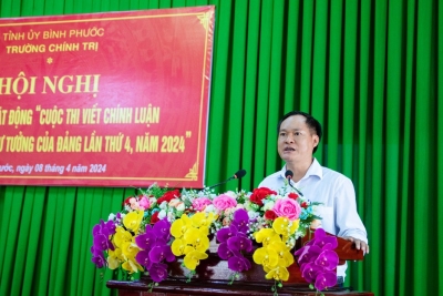 Trường Chính trị tỉnh Bình Phước phát động “Cuộc thi chính luận về bảo vệ nền tảng tư tưởng của Đảng lần thứ 4/2024”