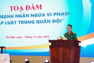 Tọa đàm "Đẩy mạnh ngăn ngừa vi phạm pháp luật trong quân đội"